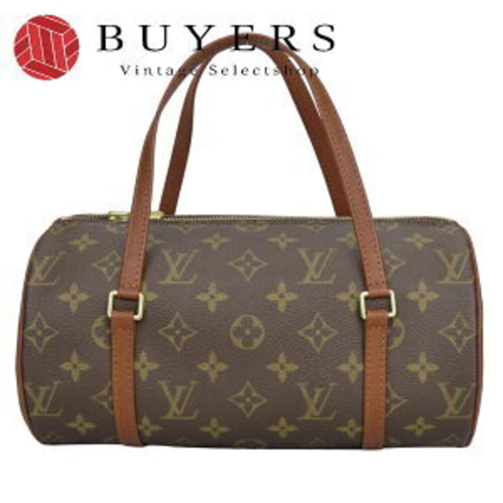 Louis Vuitton Papillon handbag Monogram Brown Cylindrical